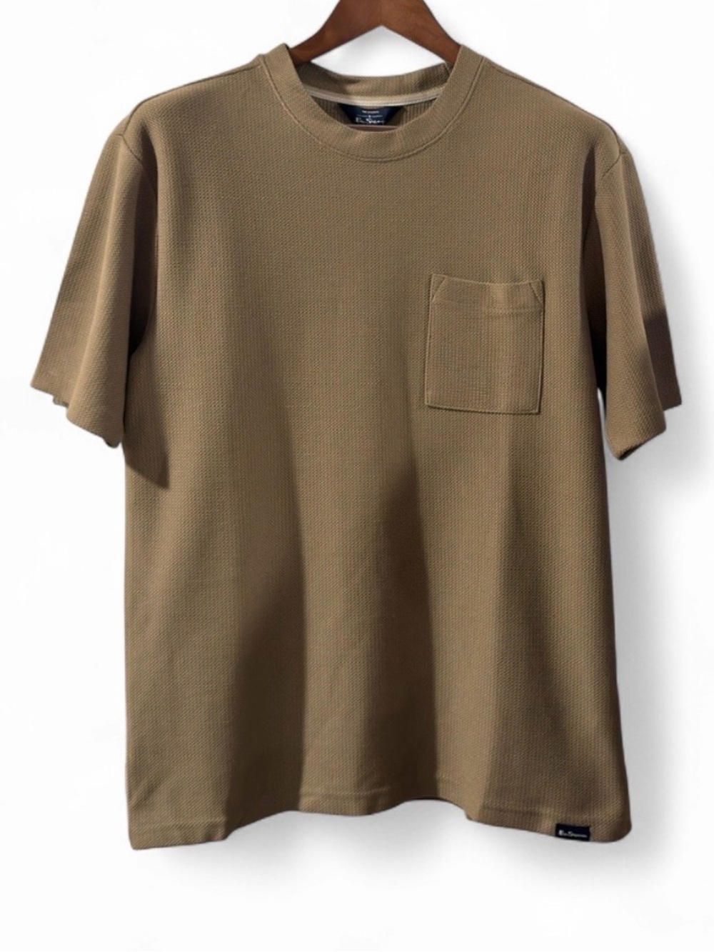 Ben Sherman Brown Knit Short-Sleeve Boxy T-Shirt Size Men’s Small (NWT)